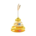 thumbnail image 1 of Dnogom 3-Layer Interactive Cat Turntable Toy with Feathers & Balls, Multi-Cat Boredom Relief Cats Toys Activity Center for All Ages Cats, 1 of 5
