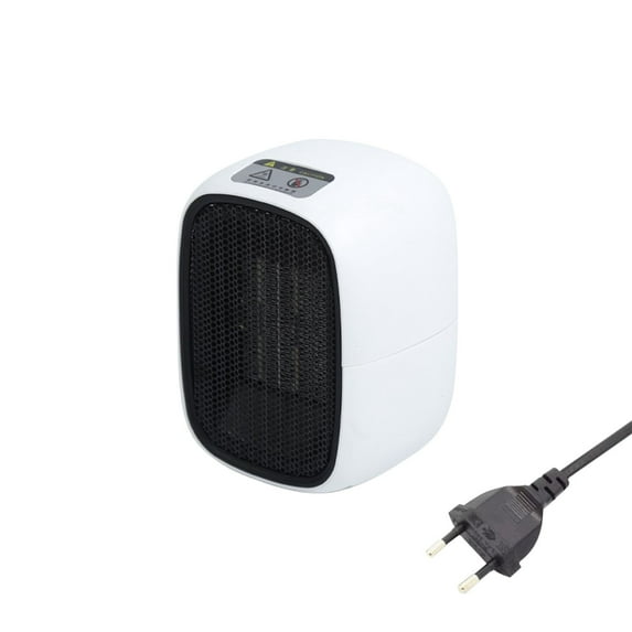 Dnogom Desktop Small Space Heater 500W,Overheat Protection Ceramic Electric Heater,Portable Silent Mini Warm Fan for Winter Home Dorm Office