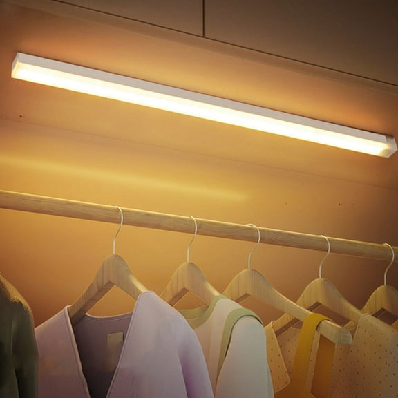 Dnogom LED Magnetic Adsorption Sensor Cabinet Light Decorative Lights,USB Rechargeable Wall Light for Wardrobe,Closet,Cabinet,Bedroom(Warm Light)