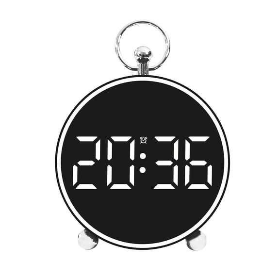 Dnogom Multi-Function LED Digital Smart Alarm Clock with Temp Display,Minimalist Rechargeable Colorful Bedside Clock Decor for Bedroom Living Room Gift