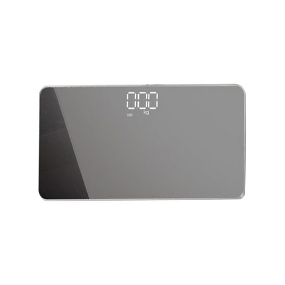Dnogom Portable Digital Body Weight Scale with Cosmetic Mirror,180kg/0.01kg Type-C Rechargeable High-Precision Bathroom Scale for Health Fitness Tracking(Black)