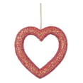thumbnail image 1 of Dnogom Valentine's Day Decoration Glitter Heart Wreath, 11.81" Romantic Silk Cloth Heart Garland Decor For Valentine's Door, Proposal & Party, 1 of 5
