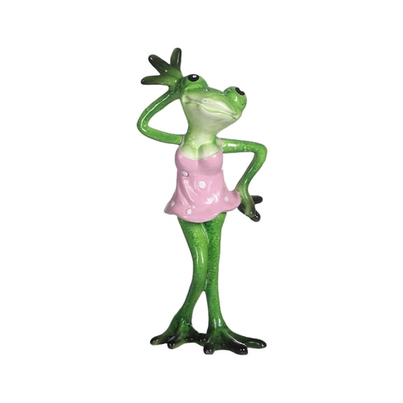 Dnogom Valentine's Frog Couple Figure Creative Fun Ornament, Romantic Home Wedding Desktop Statue Decor for Valentine's Gift