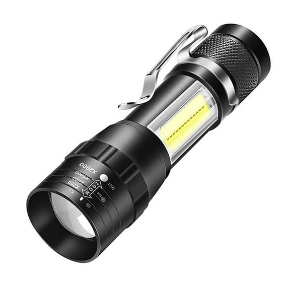 Dnogom Zoomable Rechargeable LED Mini Flashlight,1000LM 4-Mode IPX6 Waterproof Dual-Use Phone Power Bank Handheld Torch for Ourdoor Camping Hiking Emergency