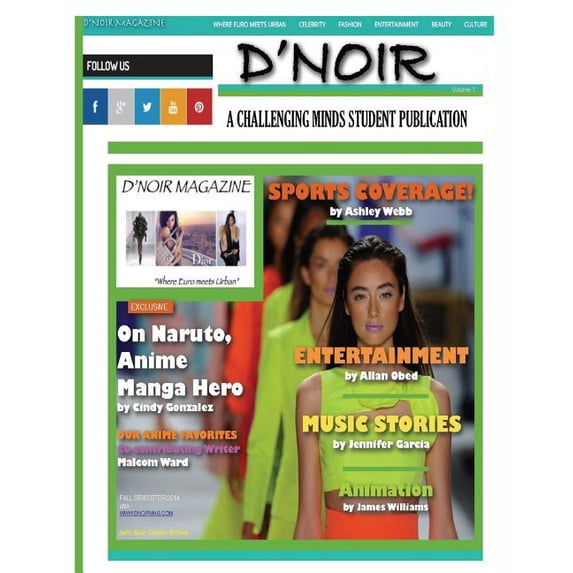 Dnoir DNoir: A Challenging Minds Student Publication, Book 1, (Paperback)