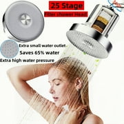 Shower Head,Filter Water Showerheads,25 Stage Filter Shower head,360°Adjustable 6" High Pressure Rain Showerhead Remove Chlorine Impurities and Odors shower head with filter,silver metal