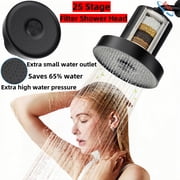 Filter with Showerheads,Shower Head,25 Stage Filter Water Shower head,360 Adjustable 6" High Pressure Rain Showerhead Remove Chlorine Impurities and Odors shower head with filter,black metal