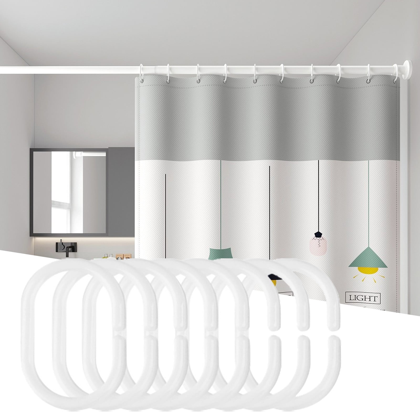 Dnyelq Dorm Room Essentials Clearance Curtain Poles Shower Rod Hook