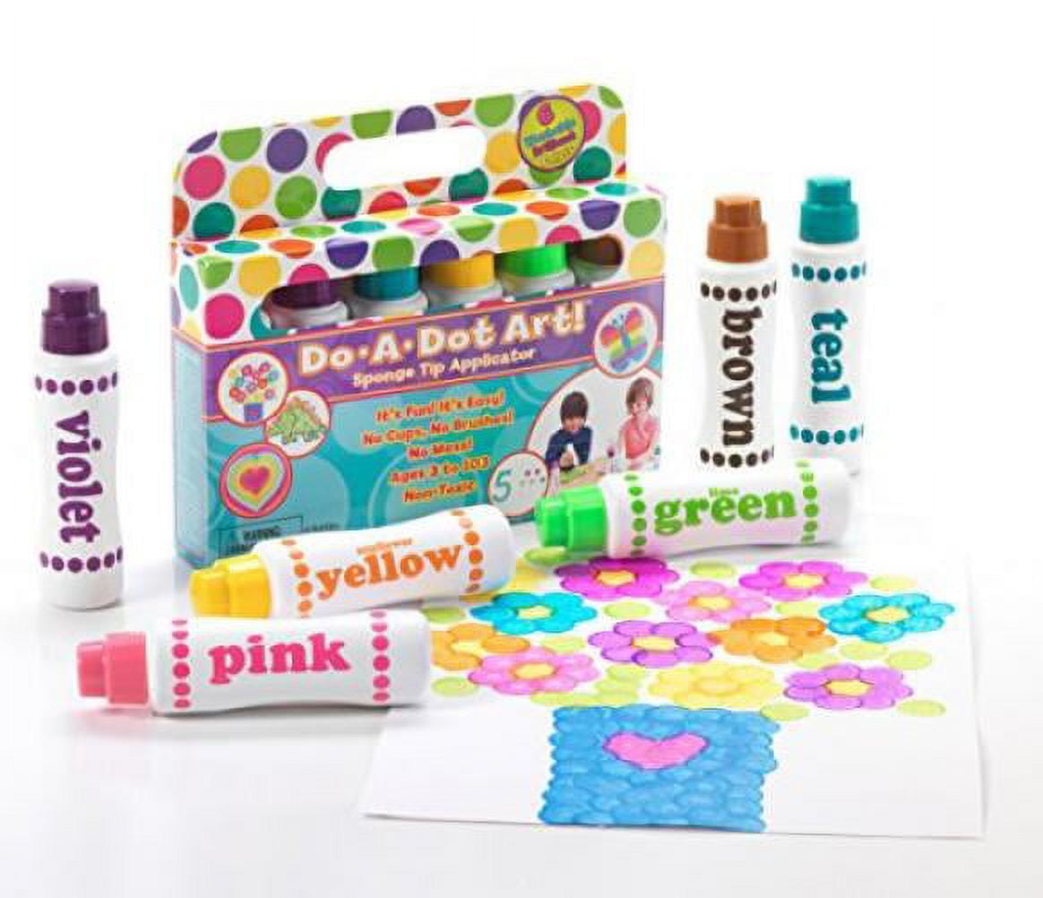 Do A Dot Art Washable Brilliant Sponge Tip Markers 6 colors - Office Depot