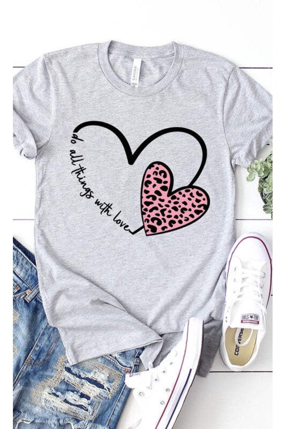Do All Things With Love Graphic Tee T-Shirt PLUS