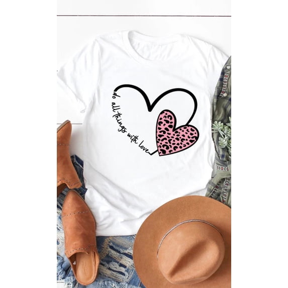 Do All Things With Love Graphic Tee T-Shirt
