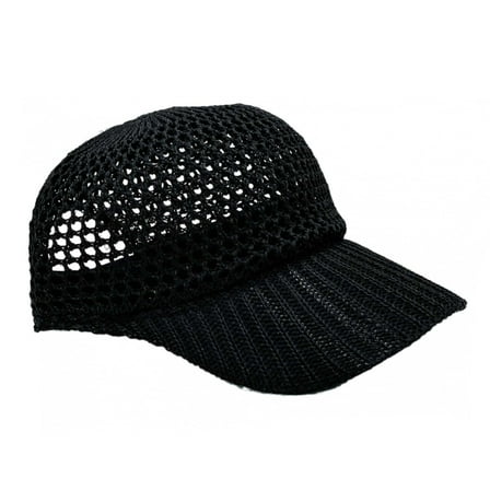 Do Everything in Love Women's Mesh Laced Adjustable Baseball Cap-Black