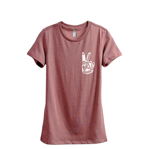 Do Good. Be Good. Women's Fashion Relaxed T-Shirt Tee Heather Rouge Large