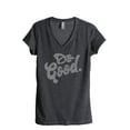 thumbnail image 1 of Do Good Women's Fashion Relaxed V-Neck T-Shirt Tee Charcoal Grey Medium, 1 of 3