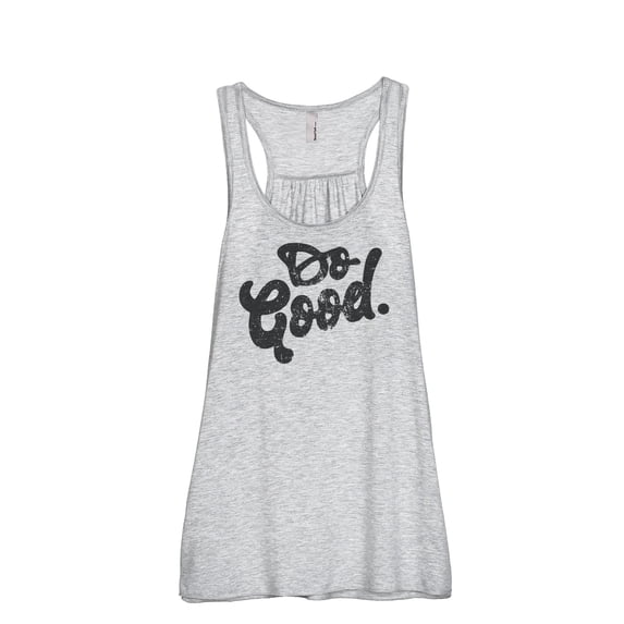Do Good Women's Fashion Sleeveless Flowy Racerback Workout Yoga Tank Top Sport Grey Large