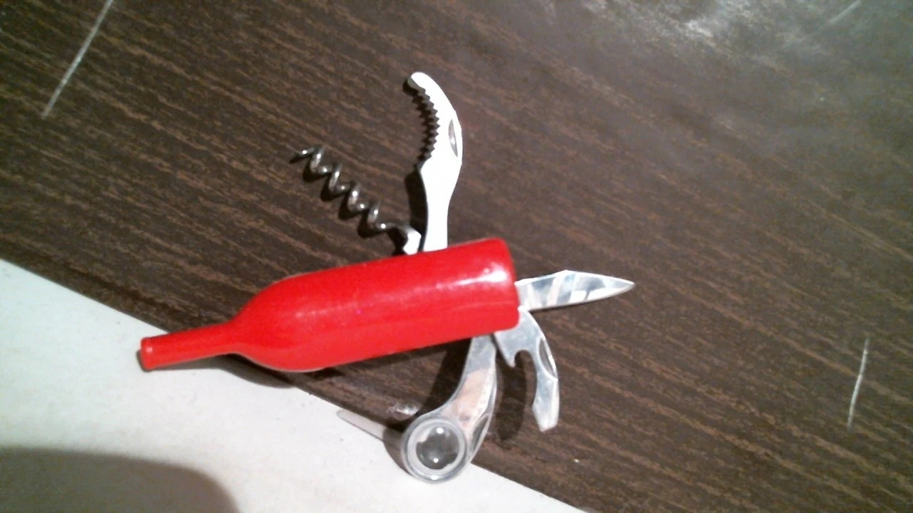 Do It Best 630497 Wine Bottle Multi-Tool, Red, Free Shipping