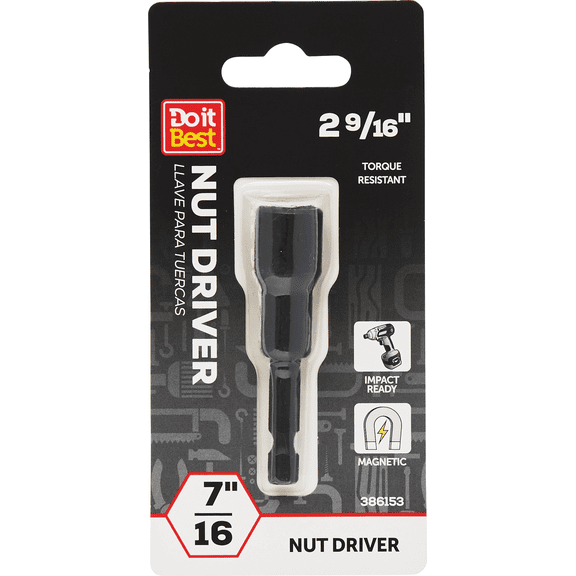 Do Power Tool - Do It Best Magnetic Impact Nut Driver - Pack of 12 Professional & DIY Use, Standard Battery Platform