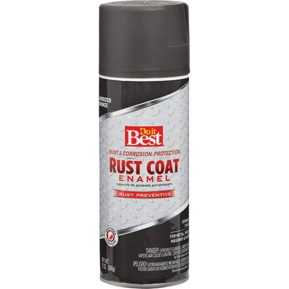 Rust-Oleum Rust Coat Aerosol Enamel Spray Paint - Durable - 12 oz, Bronze