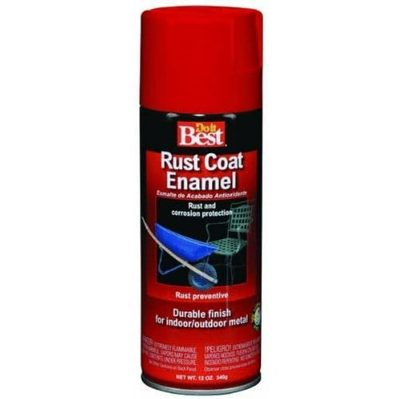 Rust-Oleum Rust Coat Enamel Spray Paint - Durable Interior/Exterior - 12 oz, Red