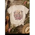 thumbnail image 1 of Do It For Dolly Portrait Butterflies Floral Country Graphic T-Shirt, 1 of 3