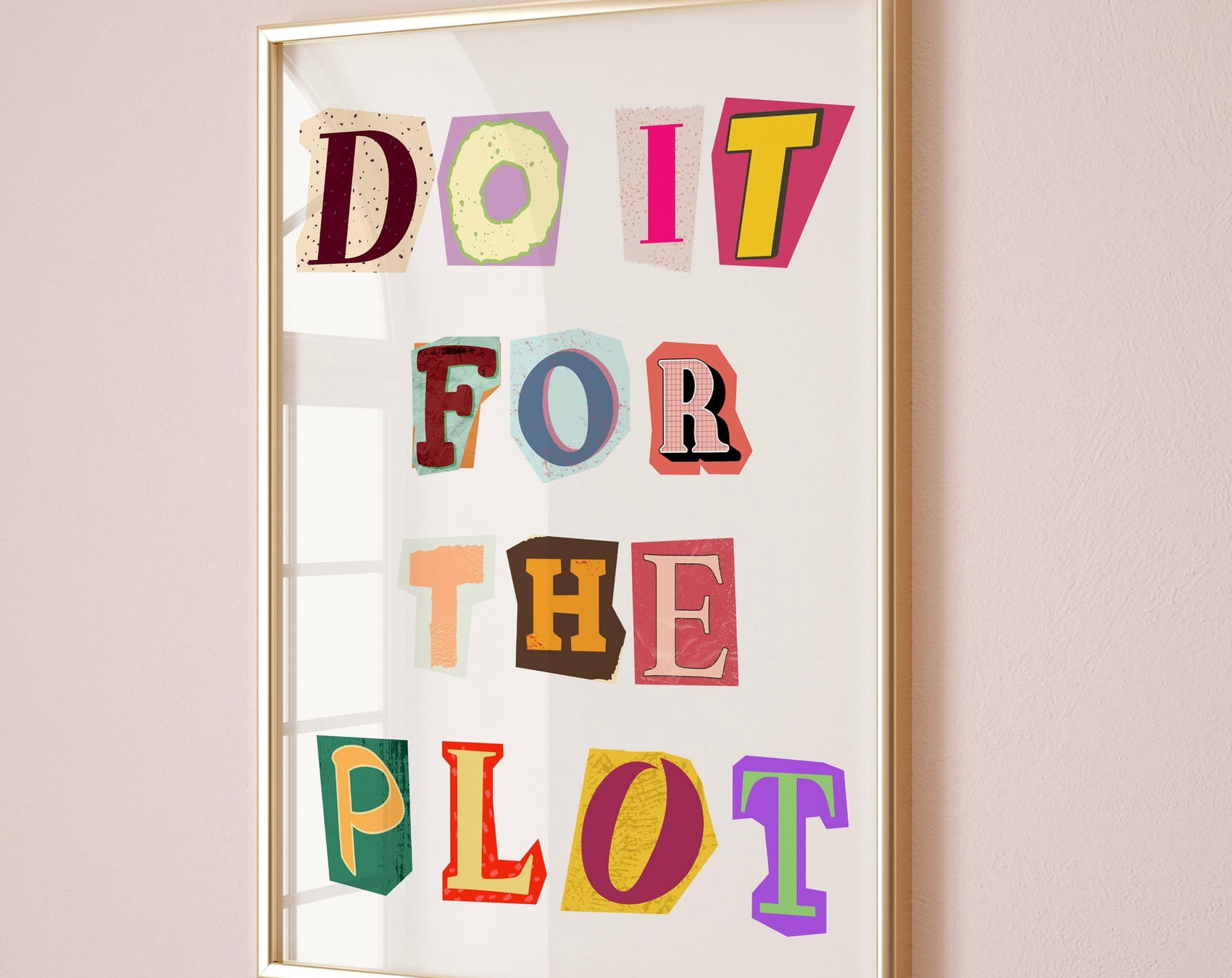 Do It For The Plot Poster, Girls Dorm Room Decor,Retro Wall Art ...