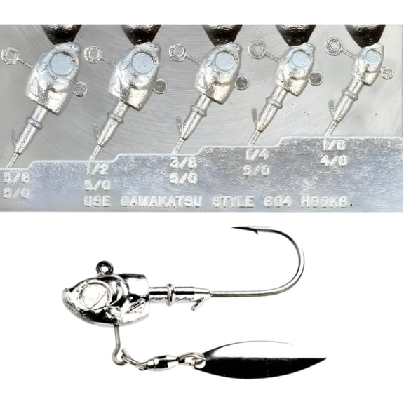Do It Mold Herring Head Jig Size 1/8, 1/4, 3/8, 1/2, 5/8 oz Do it Mold (3510) HHH-5-A Cavities 5 Total
