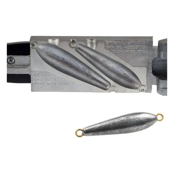 Do It Mold In-Line Trolling Sinker - 6 & 8oz - Lead Fishing Weight - INT-2-68B - for Walleye, Salmon, Trout In-Line Trolling Sinker Sz 6, 8 oz Grey