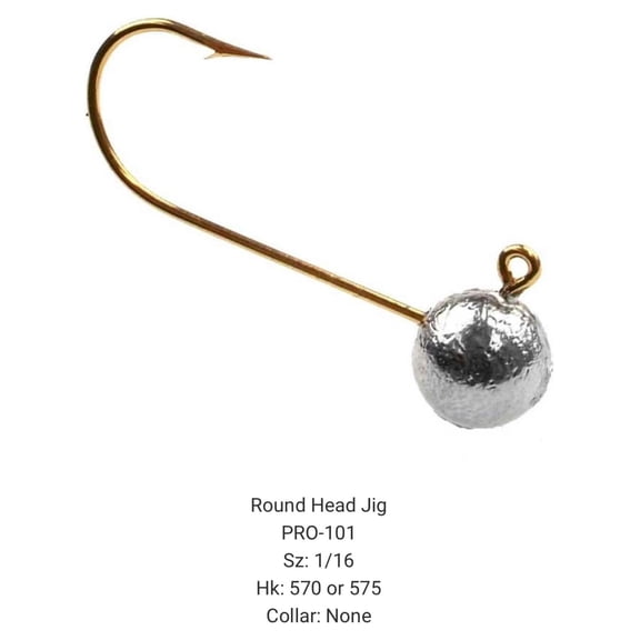 Do It Mold Round Head Jig PRO-101 Sz: 1/16 oz Collar: None
