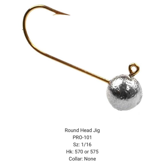 Do It Mold Round Head Jig PRO-101 Sz: 1/16 oz Collar: None