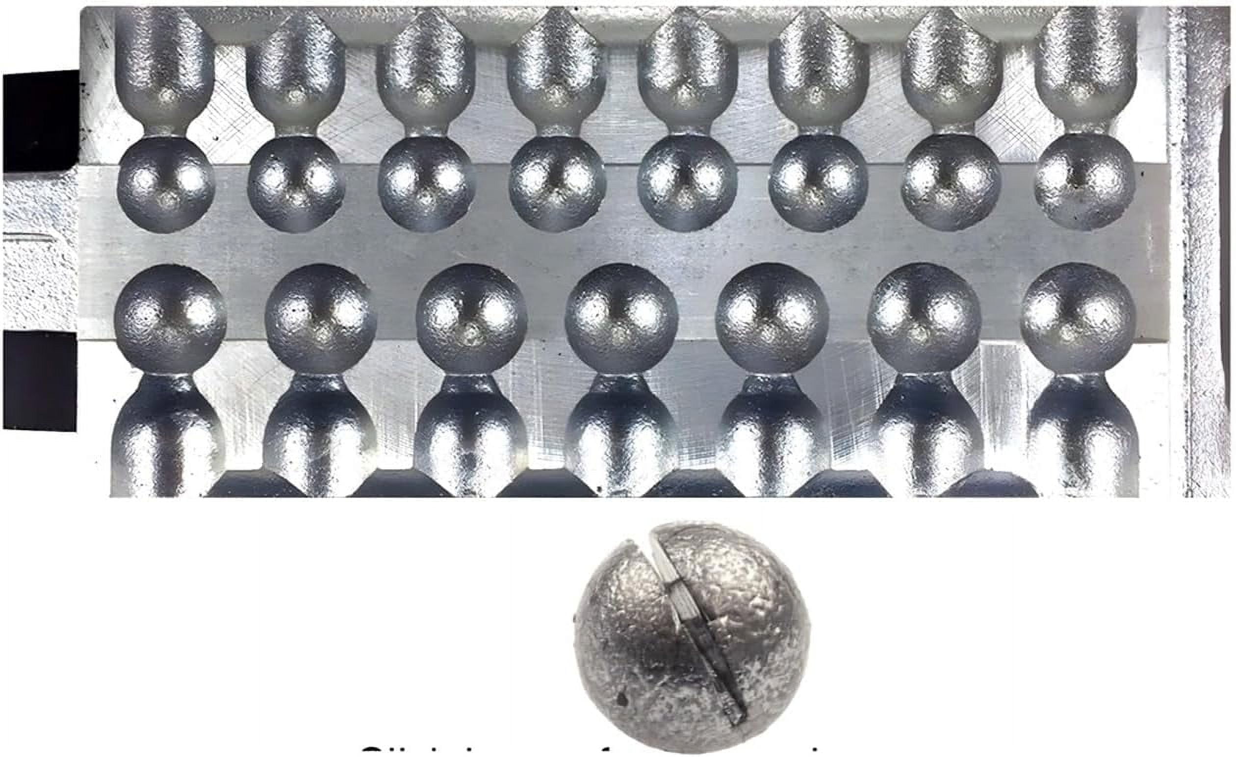 Do It Mold Round Split Shot Sinker Production 1/4, 3/8 oz (15 Cavities