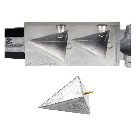 Do It Sinker Mold 5/6oz PM-2-56B - 2 Cavity Fishing Sinker Mold - Made in USA - Lead Weight Casting Mold 5, 6 oz Grey