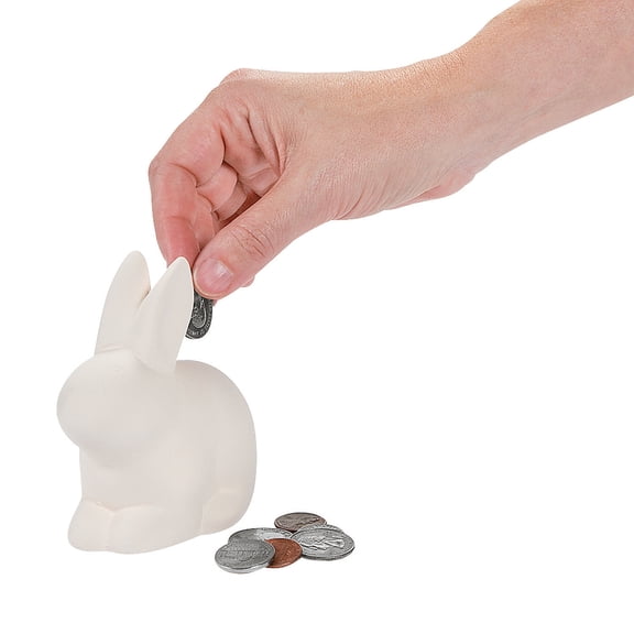 Do It Yourself Ceramic Bunny Bank - Craft Kits - 12 Pieces