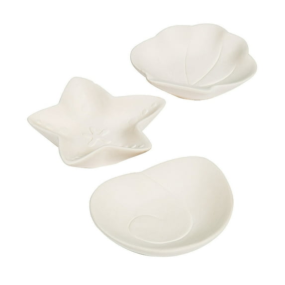 Do It Yourself Ceramic Seashell Mini Bowls - Craft Kits - 12 Pieces