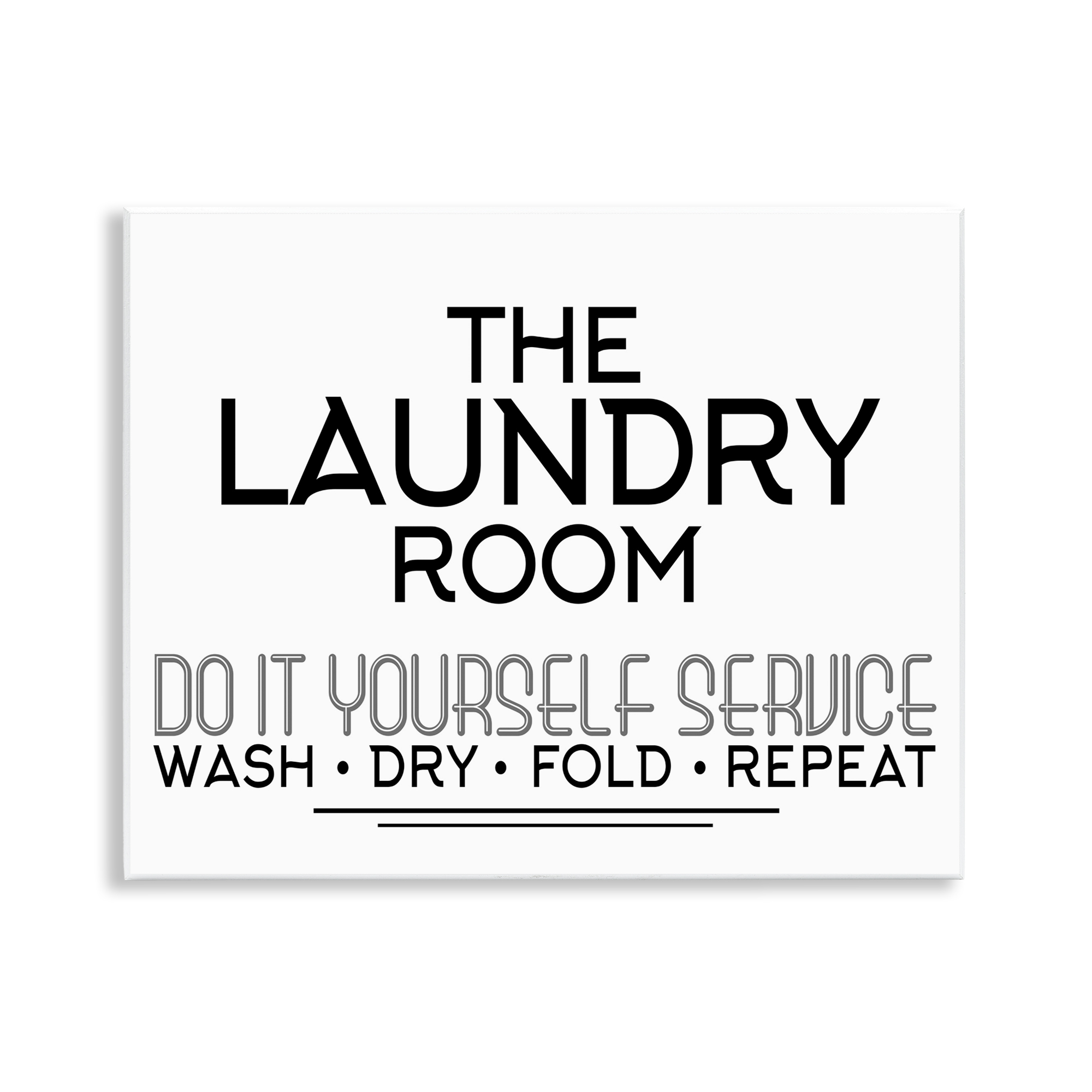 Do It Yourself Laundry Minimal Wall Plaque Art, design by Kim Allen