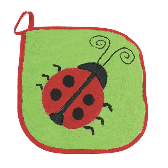 Do It Yourself Natural Canvas Pot Holders 12Pc - Craft Kits - 12 Pieces