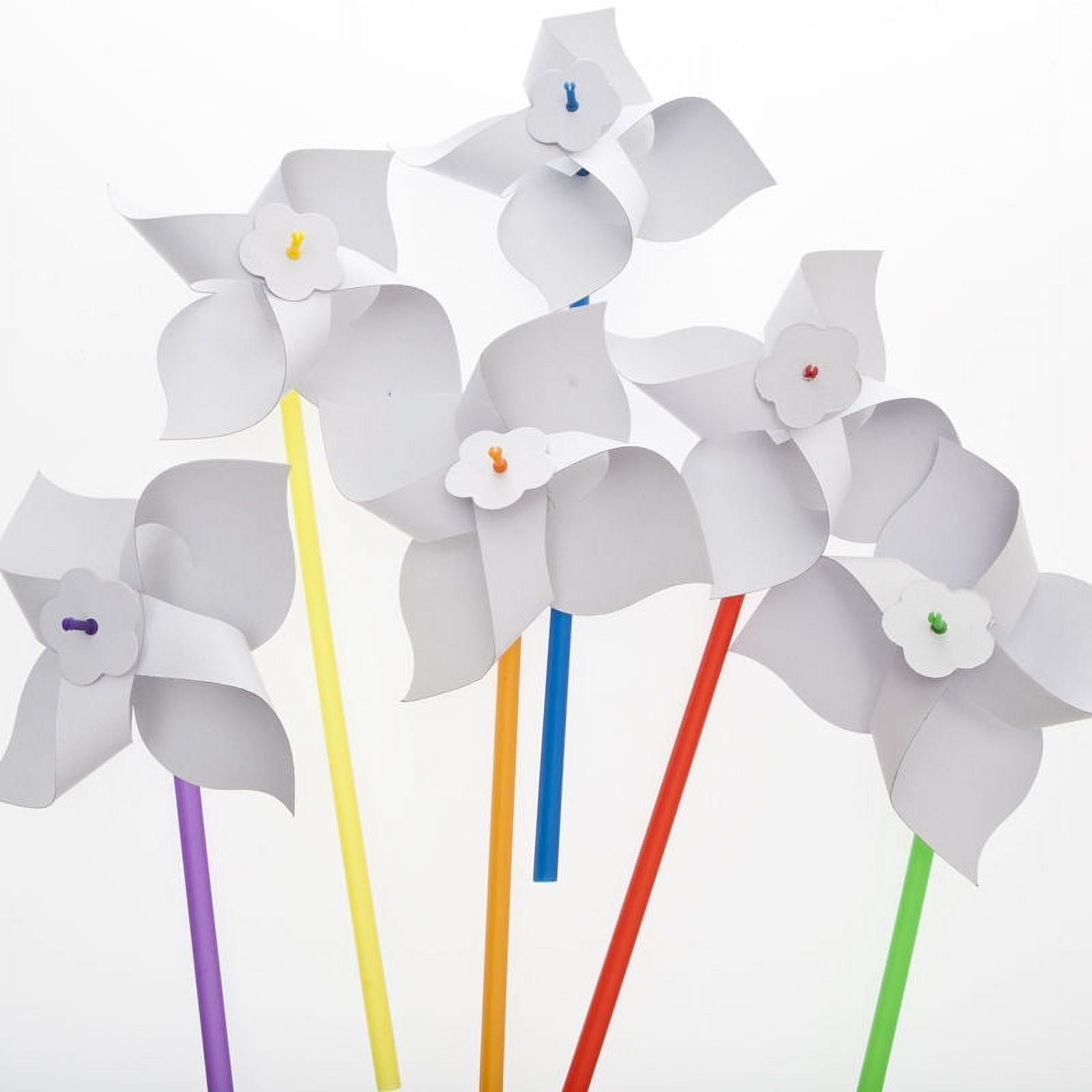 Do It Yourself Paper Pinwheels - 24 Pc - Craft Kits - 24 Pieces