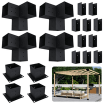 Do It Yourself Pergola Kit for 8x8 Pergola in the Backyard - Steel 4x4 Pergola Brackets for Building Wooden Pergola with Roof (Wood Not Included)