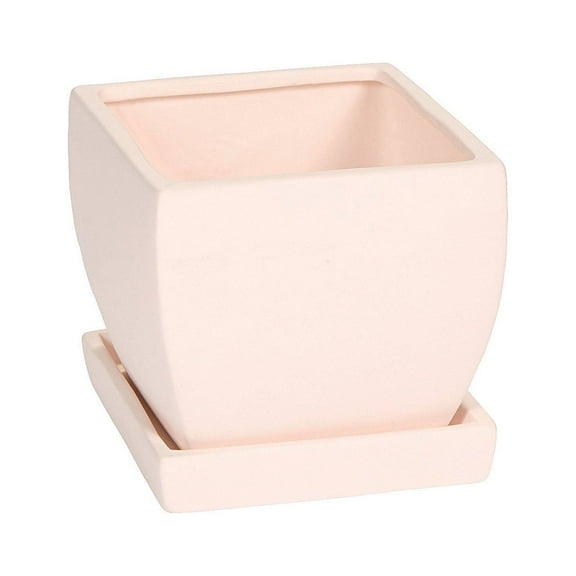 Do It Yourself Square Ceramic flower Pot - Craft Kits - 12 Pieces