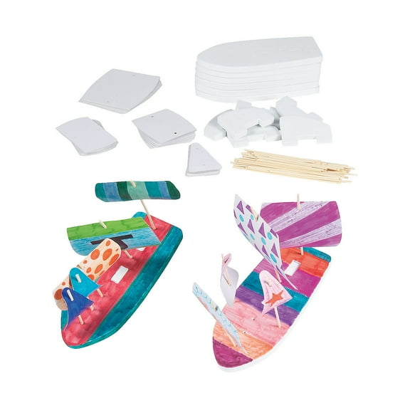 Do It Yourself Steam Boat Craft Kit- Craft Kits - 10 Pieces