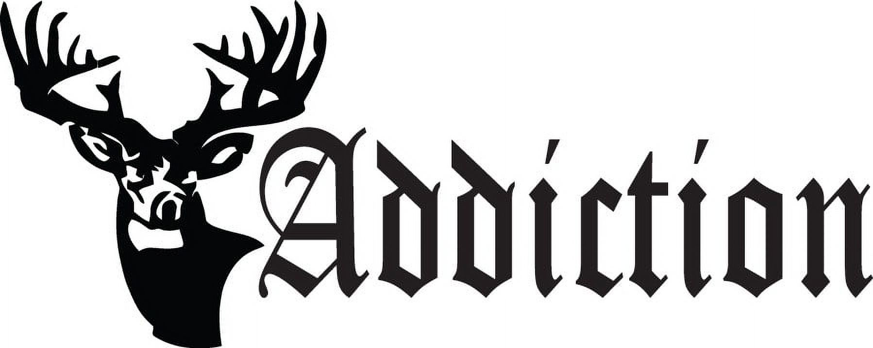 Addicted Decal Do It Yourself Wall Decal Sticker Addiction Deer Boys Bed Room Size ...