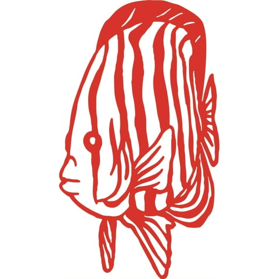 Do It Yourself Wall Decal Sticker Angle Fish Size: 10 X20"