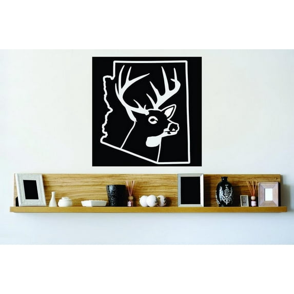 Do It Yourself Wall Decal Sticker Arizona Wild Life Deer Buck Hunt Decor Mural 20x20"