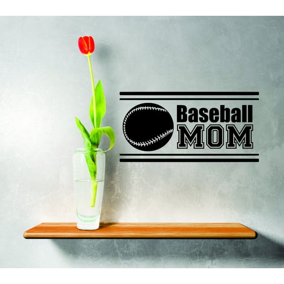 Do It Yourself Wall Decal Sticker Baseball Mom Sports Design Design Decor Bedroom Bathroom Mural 20x40"