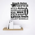 thumbnail image 1 of Do It Yourself Wall Decal Sticker Beach Rules Soak Up The Sun Build Sand Castles Quote Design Mural 18x18", 1 of 1