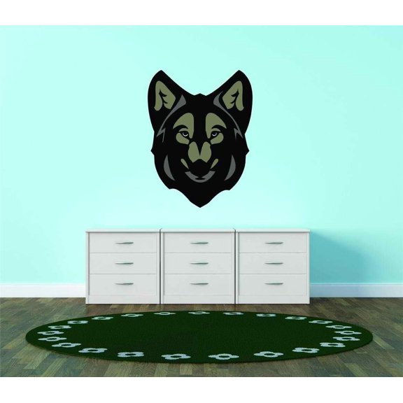 Do It Yourself Wall Decal Sticker Bear Head Wild Forest Animal Peel And Stick 30x30