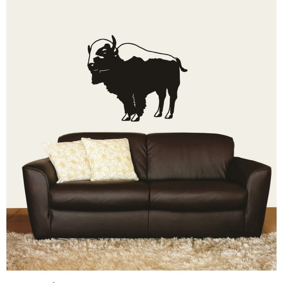 Do It Yourself Wall Decal Sticker Bison Animal Kids Boys Bed Room Size: 14 X28"