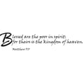 thumbnail image 1 of Do It Yourself Wall Decal Sticker Blessed Are The Poor In Spirit Bible Quote Size: 6 X30", 1 of 1