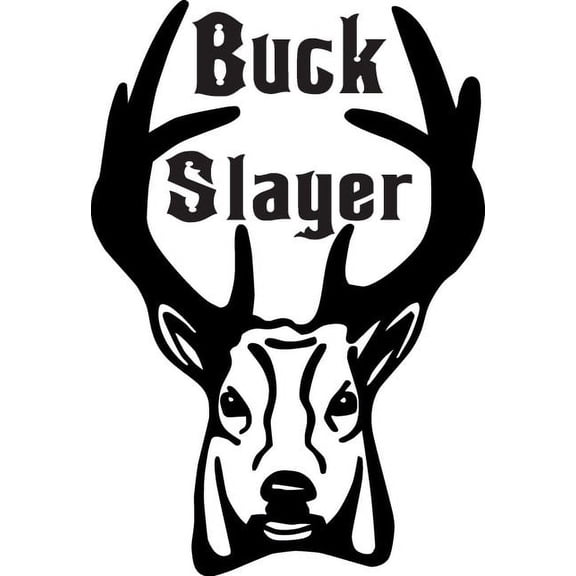 Do It Yourself Wall Decal Sticker Buck Slayer Deer Boys Bed Room Size: 12 X24"
