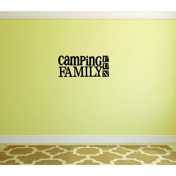 Do It Yourself Wall Decal Sticker Camping Family Fun Home Decor 16x40"