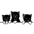 thumbnail image 1 of Do It Yourself Wall Decal Sticker Cats Peaking Over Living Room Home Decor, 1 of 1